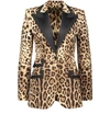 Dolce & Gabbana Satin-trimmed Leopard-print Wool-blend Blazer In Leo