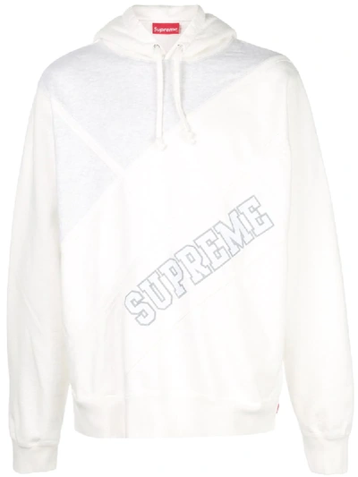 Supreme Logo Print Hoodie In White