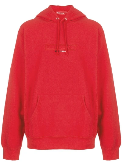 Supreme Basic Hoodie In Red