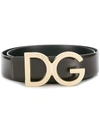 Dolce & Gabbana Dg Buckle Belt In Brown