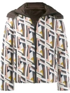 FENDI GEOMETRIC PATTERN PADDED JACKET