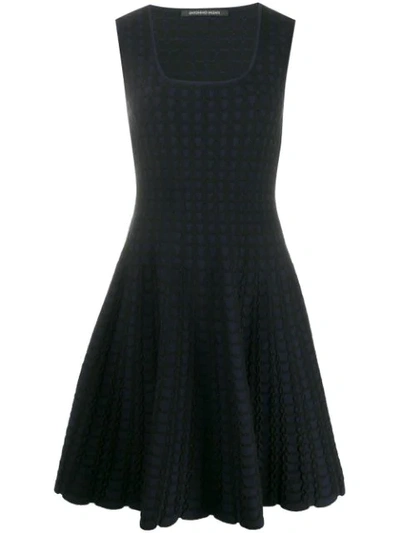 Antonino Valenti Sleeveless Flared Dress In Black/blue