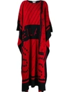 STELLA MCCARTNEY STELLA MCCARTNEY LOGO PRINT MIDI PONCHO - 红色