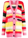 MSGM GEOMETRIC KNITTED CARDIGAN