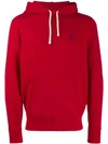 Polo Ralph Lauren Embroidered Logo Hoodie In Red
