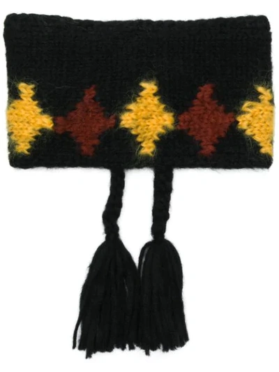 Etro Embroidered Tassel Hat In 黑色