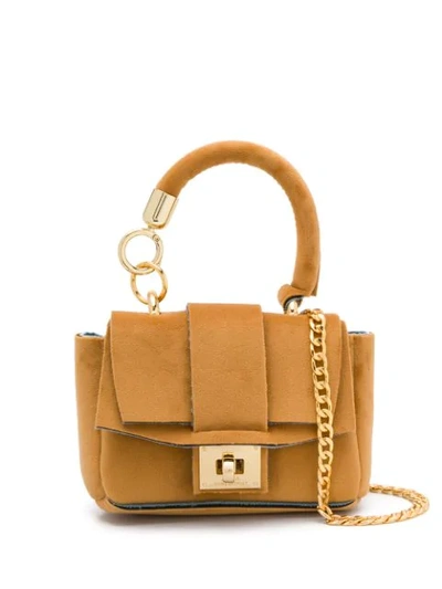 Alila Mini Venice Tote Bag In Caramel/light Blue