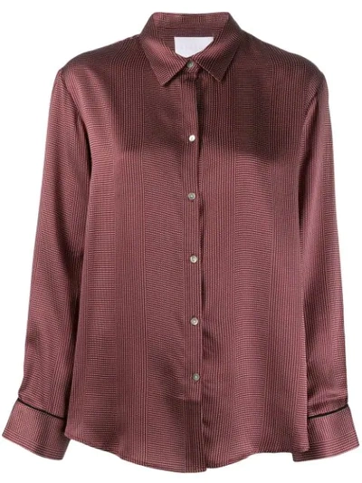 Asceno Polka-dot Silk-satin Pyjama Shirt In Red