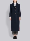 THOM BROWNE THOM BROWNE MELTON WOOL ELONGATED CHESTERFIELD,FOC543A0550713906918