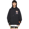 HERON PRESTON HERON PRESTON BLACK HERON BIRDS PATCH HOODIE