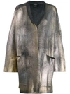 AVANT TOI COATED METALLIC CARDIGAN