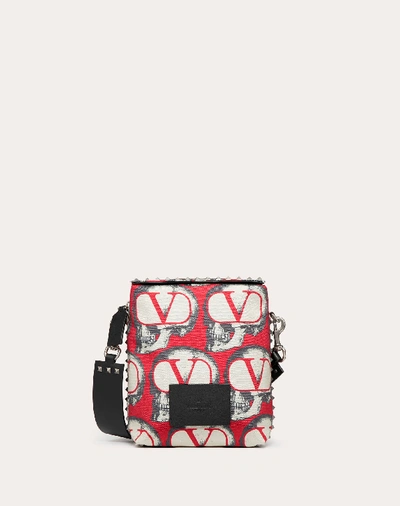 Valentino Garavani Uomo  Undercover Rockstud Shoulder Bag In Red