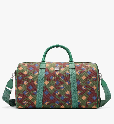 Mcm Dieter Weekender Bag In Munich Lion Camo In Eden