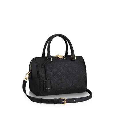 Pre-owned Louis Vuitton Speedy Bandouliere Monogram Empreinte 30 Black