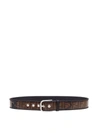 FENDI FF PRINT GLAZED FABRIC BELT