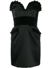 Moschino Sweetheart Neck Mini Bustier Dress In Black