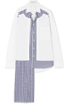 JW ANDERSON ASYMMETRIC PANELED COTTON-POPLIN SHIRT