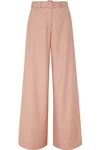 ANNA QUAN MAX BELTED TWILL WIDE-LEG trousers