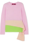 SIES MARJAN SAE LAYERED RIBBED WOOL AND CASHMERE-BLEND SWEATER