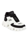 Prada Cloudbust Thunder Lug Platform Sneaker In Black/white