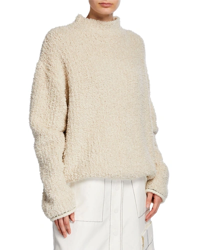 3.1 Phillip Lim Boucle Turtleneck Sweater In White