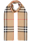 BURBERRY LIGHTWEIGHT CHECK WOOL AND SILK SCARF