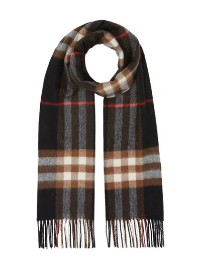 Burberry Classic Check Pattern Scarf In Blue