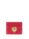 Dolce & Gabbana Sacred Heart Card Holder In Red