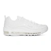 Nike Air Max 98 Mesh And Leather Sneakers In White