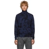 ETRO ETRO BLACK AND BLUE STAMPA TURTLENECK