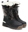 FENDI T-Rex leather and shearling ankle boots,P00398171