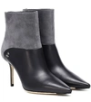 JIMMY CHOO BEYLA 85 LEATHER ANKLE BOOTS,P00413222