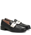 Tod's Contrast Penny Bar Loafers In Black