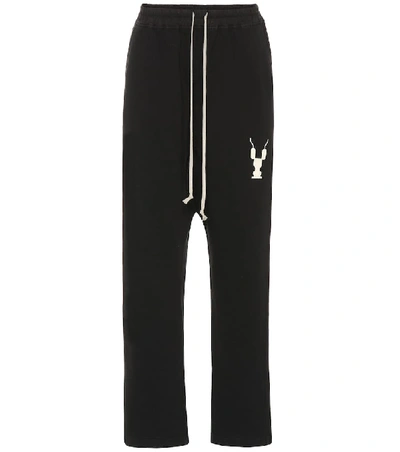 Rick Owens Drkshdw Cotton Trackpants In Black