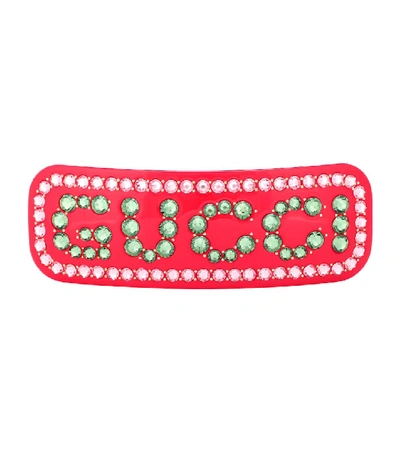 Gucci Crystal-embellished Logo Hair Clip