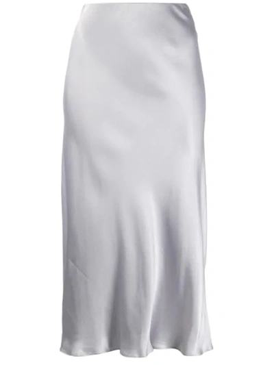 Bec & Bridge Caroline Bias-cut Satin Midi Skirt In Grey