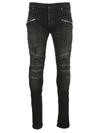 BALMAIN SLIM FIT BIKER JEANS,11040461