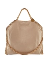 Stella Mccartney Falabella Fold-over Tote Bag In Medium Beige