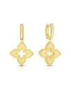Roberto Coin Women's Venetian Princess 18k Gold & Diamond Huggie Drop Earrings