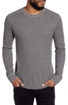 Vince Slim Fit Waffle Knit Long Sleeve T-shirt In H Med Grey