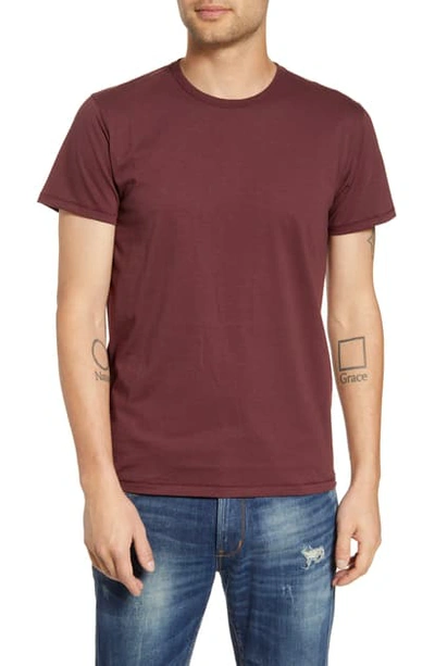 Rag & Bone Classic Base Slim Fit T-shirt In Maroon