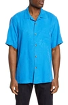 Tommy Bahama Al Fresco Tropics Classic Fit Silk Shirt In Seven Seas Blue