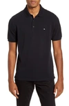 Rag & Bone Slim-fit Logo-embroidered Cotton-jersey Polo Shirt In Black
