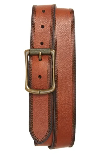 Frye Engineer Leather Belt In Brown
