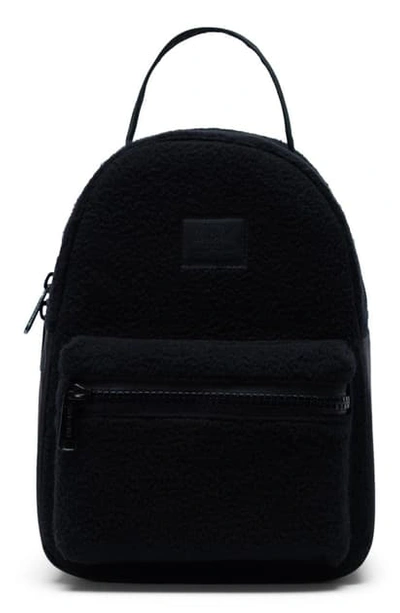 Herschel Supply Co Mini Nova Fleece Backpack In Black