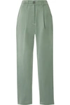 MARA HOFFMAN DITA TENCEL AND LINEN-BLEND STAIGHT-LEG PANTS