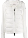 MONCLER MONCLER FABRIC AND PADDED ZIPPED JACKET - 白色