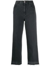 STELLA MCCARTNEY FRAYED CROPPED JEANS