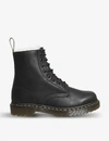 DR. MARTENS' DR. MARTENS WOMENS BLACK LEATHER 1460 SERENA 8-EYE FAUX SHEARLING-LINED LEATHER ANKLE BOOTS,50725947