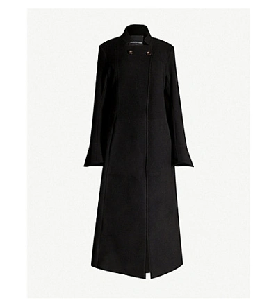 Aganovich Flared-cuffs Slim-fit Wool Coat In Black